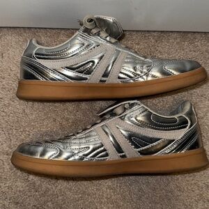 Steve Madden Madrid Metallic Silver Sneakers